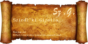 Sziráki Gizella névjegykártya