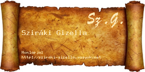 Sziráki Gizella névjegykártya