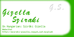 gizella sziraki business card